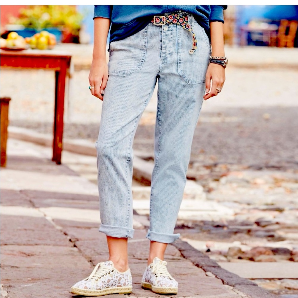Sundance Catalog Womens 4 Emberly Jeans Railroad Stripe